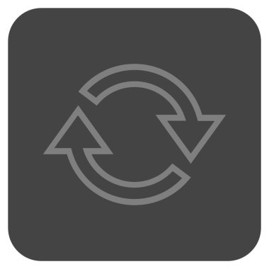 Oklar düz kare vektör simge Yenile