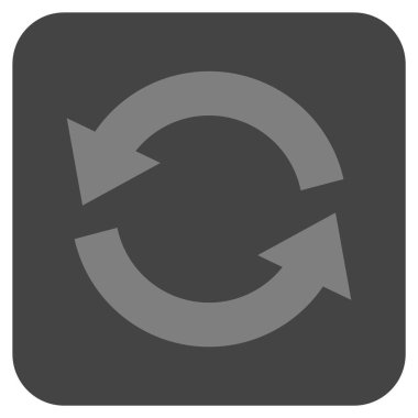 Düz kare vektör simge Yenile