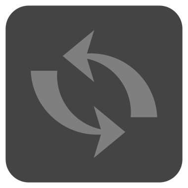 Düz kare vektör simge Yenile