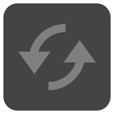 Düz kare vektör simge Yenile