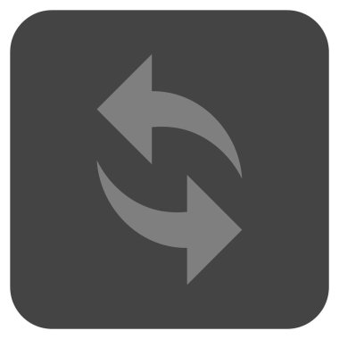 Düz kare vektör simge Yenile