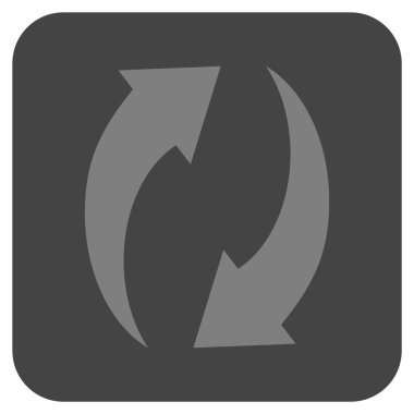 Düz kare vektör simge Yenile