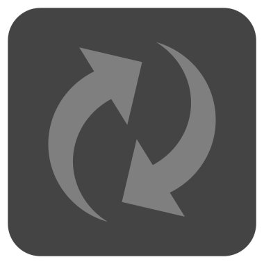 Düz kare vektör simge Yenile