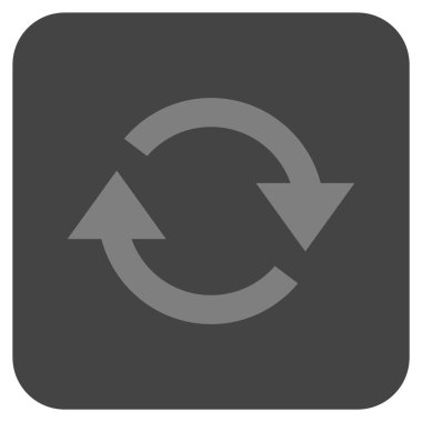 Düz kare vektör simge Yenile