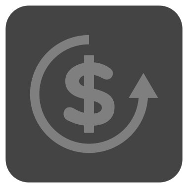 Düz kare vektör simge iade