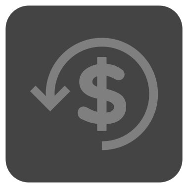 Düz kare vektör simge iade