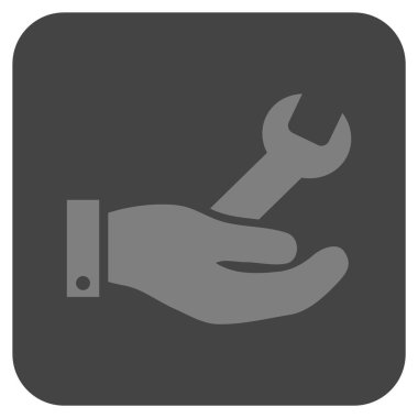 Vektör simge Onarım Servisi düz kare