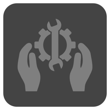 Vektör simge Onarım Servisi düz kare