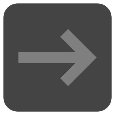 Sağ ok düz kare vektör simgesi