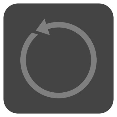 Saatin tersi yönde düz kare vektör simge döndürmek