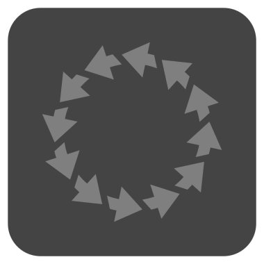 Saatin tersi yönde düz kare vektör simge döndürmek