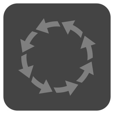 Saatin tersi yönde düz kare vektör simge döndürmek