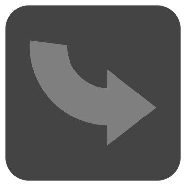 Saatin tersi yönde düz kare vektör simge döndürmek