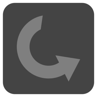 Saatin tersi yönde düz kare vektör simge döndürmek