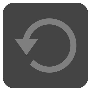 Saatin tersi yönde düz kare vektör simge döndürmek