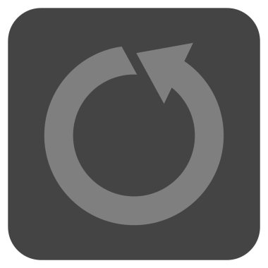 Saatin tersi yönde düz kare vektör simge döndürmek