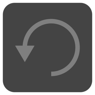 Saatin tersi yönde düz kare vektör simge döndürmek