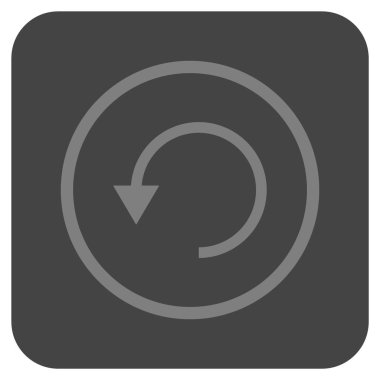 Saatin tersi yönde düz kare vektör simge döndürmek