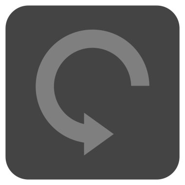 Sağa döndür düz kare vektör simgesi