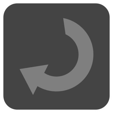 Düz kare vektör simge döndürmek