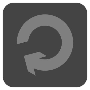 Düz kare vektör simge döndürmek