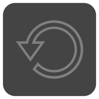 Düz kare vektör simge döndürmek