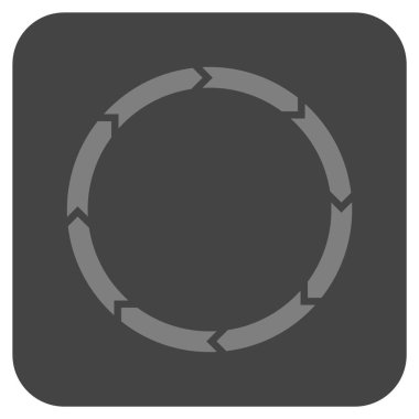 Döndürme düz kare vektör simgesi