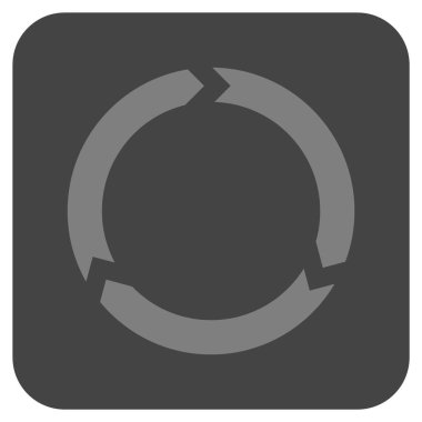 Döndürme düz kare vektör simgesi