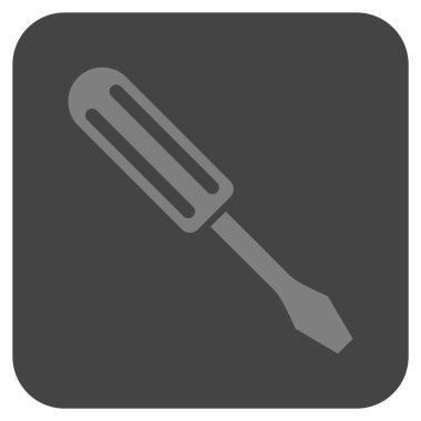 Tornavida düz kare vektör simgesi