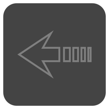 Vektör simge sol düz kare göndermek