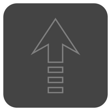 Düz kare vektör simge gönder