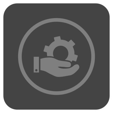 Hizmet düz kare vektör simgesi