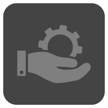 Hizmet düz kare vektör simgesi