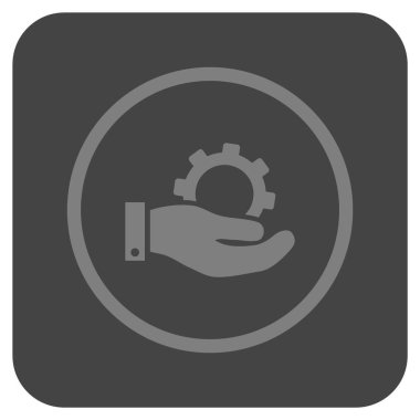 Hizmet düz kare vektör simgesi