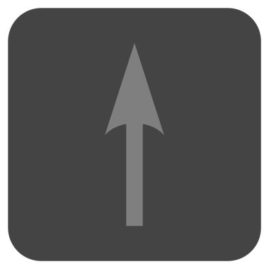 Düz kare vektör simge yukarı ok keskin