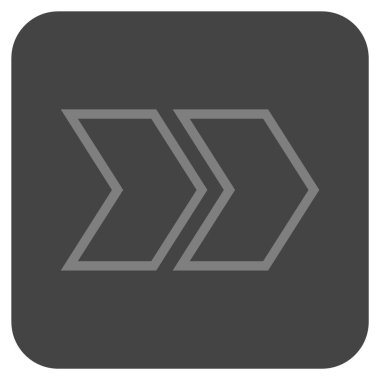 ÜST KRKT değil düz vektör simgesi kare