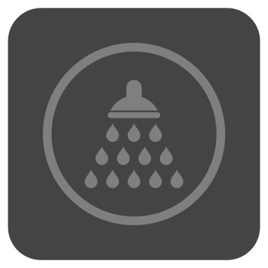 Duş düz kare vektör simgesi