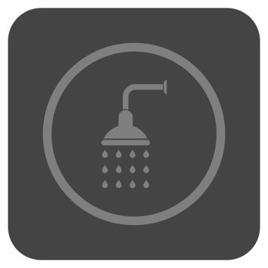 Duş düz kare vektör simgesi