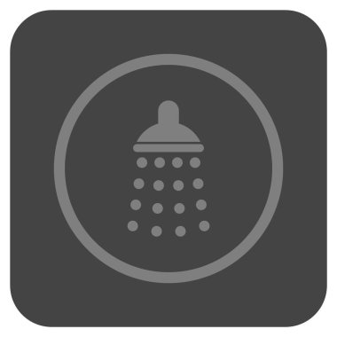 Duş düz kare vektör simgesi