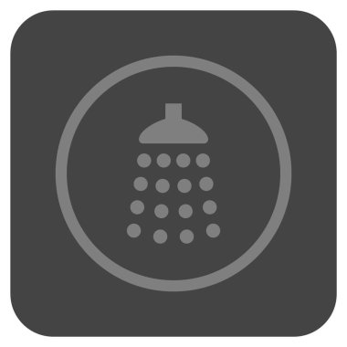 Duş düz kare vektör simgesi