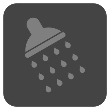 Duş düz kare vektör simgesi