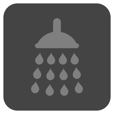 Duş düz kare vektör simgesi