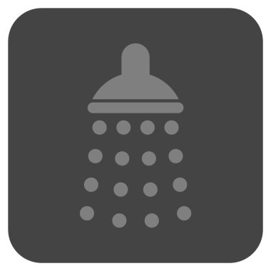 Duş düz kare vektör simgesi