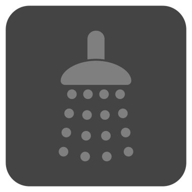 Duş düz kare vektör simgesi