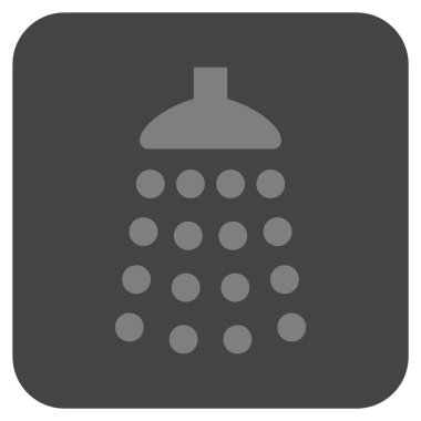 Duş düz kare vektör simgesi