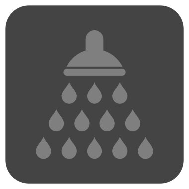 Duş düz kare vektör simgesi