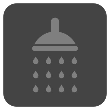 Duş düz kare vektör simgesi