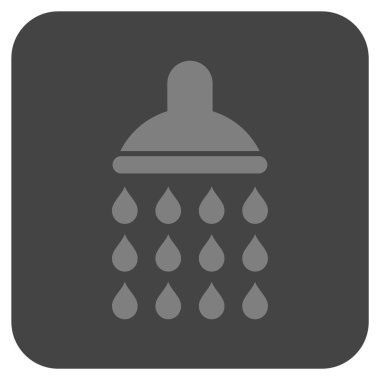 Duş düz kare vektör simgesi