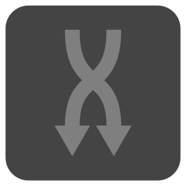 Düz kare vektör simgesi aşağı okları shuffle