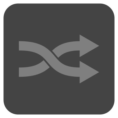 Shuffle oklar sağ düz vektör simgesi kare